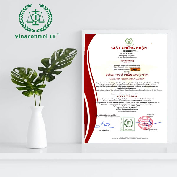 Vinacontrol CE cấp giấy chứng nhận hợp chuẩn bột bả tường cho doanh nghiệp