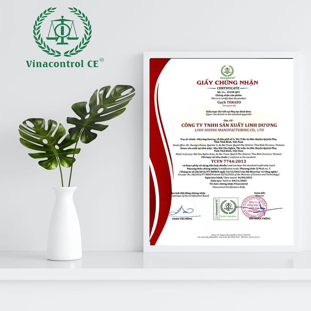 Mẫu giấy chứng nhận hợp chuẩn Vinacontrol CE cấp 
