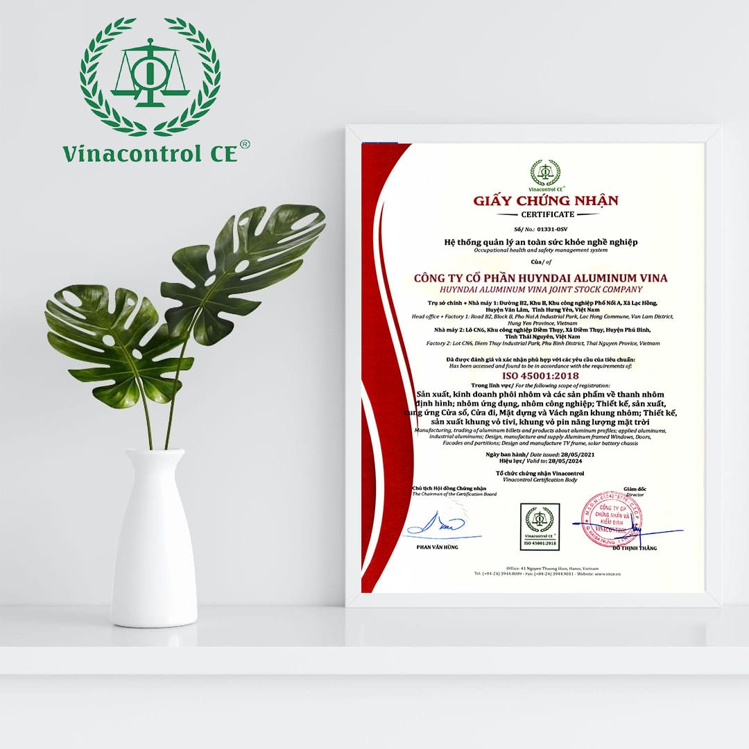 Mẫu giấy chứng nhận ISO 45001 hợp pháp 
