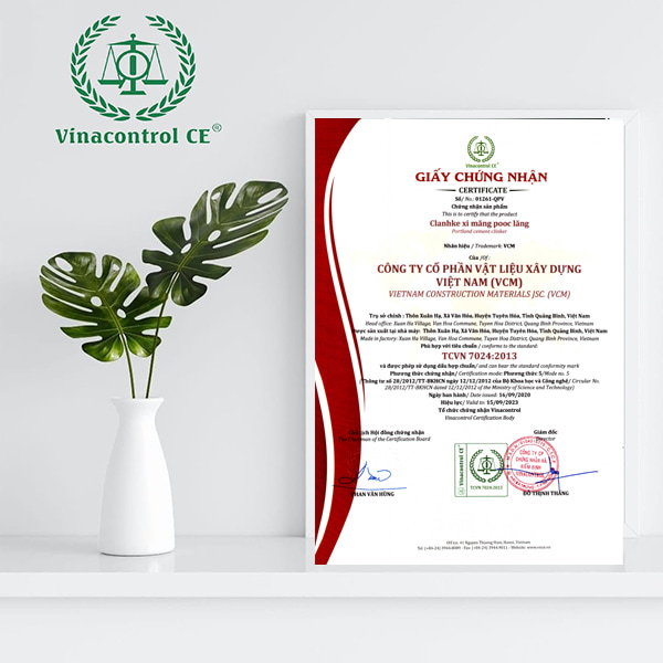Vinacontrol CE HCM thực hiện chứng nhận hợp chuẩn cho sản phẩm Clanke xi măng pooc lăng cho công ty CP Vật Liệu Xây Dựng Việt Nam
